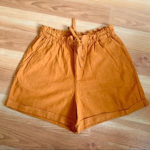 Shorts Uniqlo Women Linen Cotton Relaxed High Rise